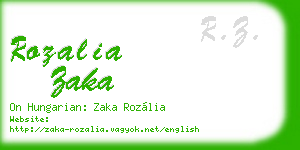 rozalia zaka business card